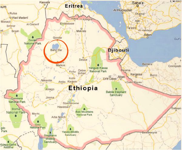 Bahir Dar Ethiopia map