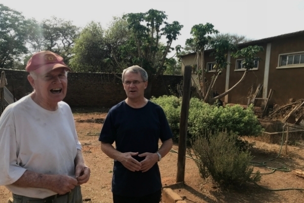 Br Grabriel McKinney and Fr Leonard Moloney in Chikuni
