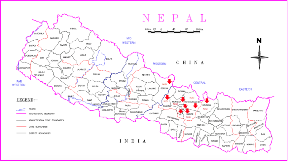 Nepal earthquake map Jesuits